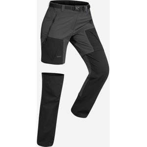 Afritsbroek voor bergtrekking dames mt 500 zwart