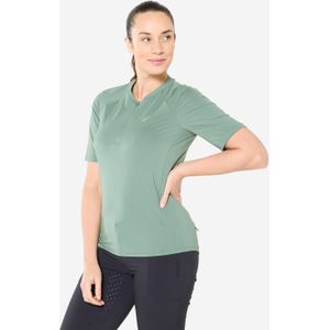 Fietsshirt met korte mouwen cargo shirt dames groen