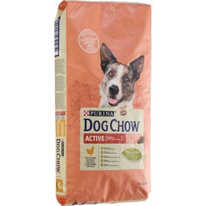 Hondenbrokken dog chow adult active kip 14 kg