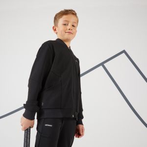 Tennisjack voor jongens tjk500 zwart