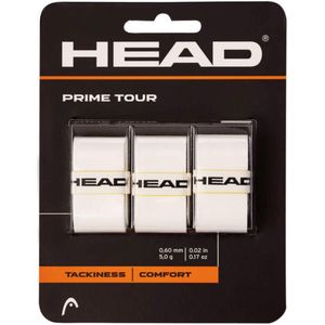 Overgrip voor tennisracket prime tour 3 stuks wit