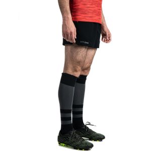 Rugbyshort voor heren r500 zwart
