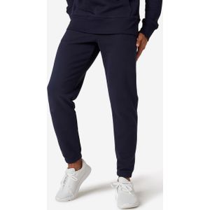Joggingbroek katoen voor heren donkerblauw