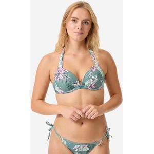 CUPSHE Bikiniset voor dames met gedraaide knoop aan de voorkant, bikini met zijdelingse vetersluiting, tweedelig zwempak, zwemkleding, badpakken, L