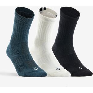 Hoge tennissokken rs 500 blauw/wit/groen set van 3 paar