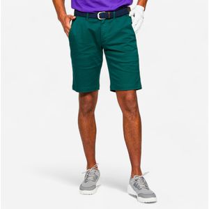 Golf chino short katoen heren mw500 cypresgroen