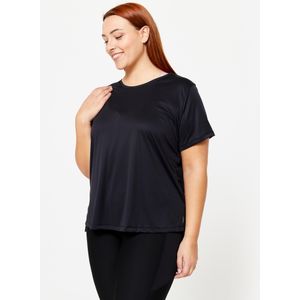 Dames-t-shirt voor cardiofitness plussize zwart