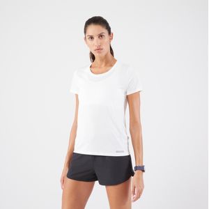 Ademend hardloopshirt voor dames run 100 wit