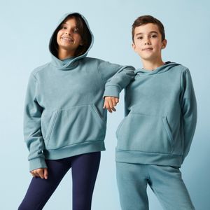 Katoenen hoodie kinderen cederbruin