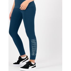 Lange fitness legging dames blauw