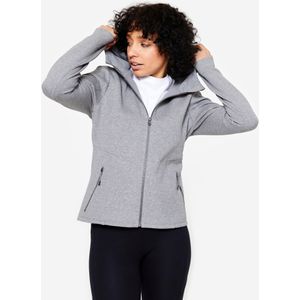 Hoodie met rits voor dames spacer grijs