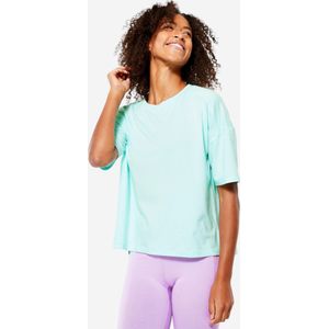 Fitness t-shirt voor dames loose fit 520 pastelgroen