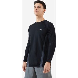 Thermo tennisshirt met lange mouwen voor heren zwart