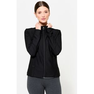 Damesvest met ritssluiting voor cardiofitness zwart