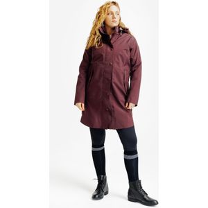 Paardrij-jas lang waterdicht bruin