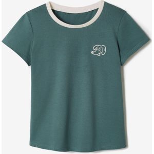 T-shirt voor peuters en kleuters katoen blauw