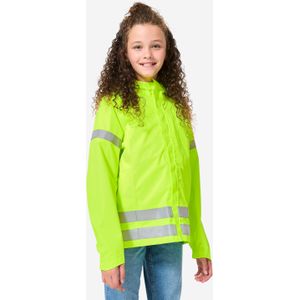 Fietsregenjas voor kinderen 500 geel met hoge zichtbaarheid