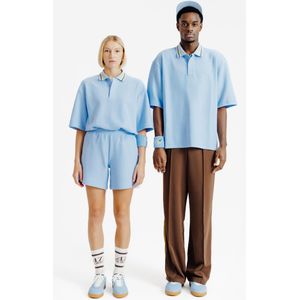 Unisex polo late bloomers blauw