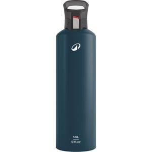 Aluminium Drinkfles - Blauw - 1,5 l - Met Klikdop Voor Wandelen