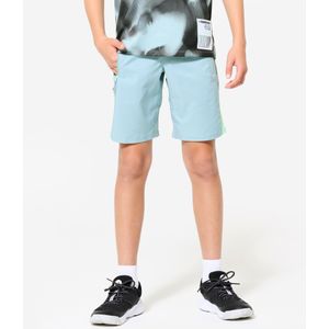 Ademende multisport short voor kinderen blauw grijs groen