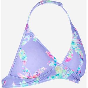 Bikinitop voor meisjes 100 halter tami palm paars