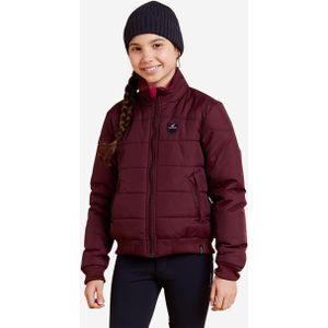 Warme jas voor ruitersport kinderen 500 bordeaux