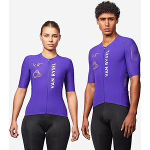 Fietsshirt racer 2 met korte mouwen uniseks zomer violet