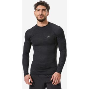 Uv-werende rashguard met lange mouwen voor heren 900 zwart