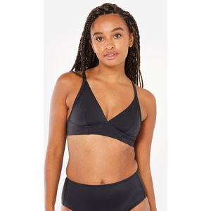 Bikinitop voor surfen bea dubbele rugverstelling zwart