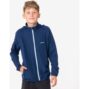 Windjack voor hardlopen kinderen marineblauw grijs
