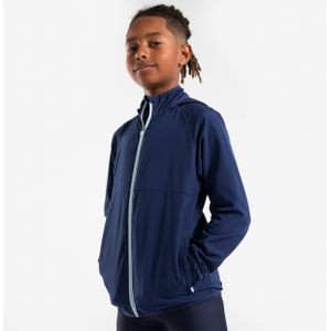 Windjack voor hardlopen kinderen marineblauw grijs