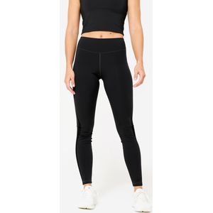 Ademende fitnesslegging met hoge taille en mesh inzetstuk voor dames zwart