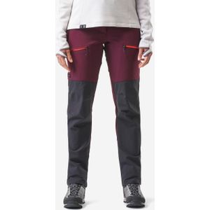 Waterafstotende broek voor bergtrekking dames mt900 bordeaux