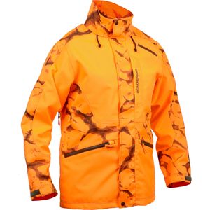 Stevige en waterdichte jas voor de jacht supertrack 500 fluo-oranje