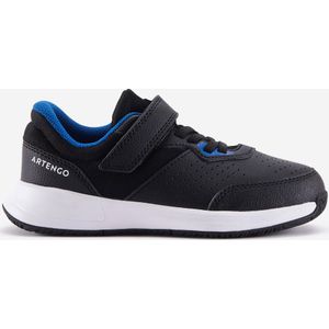 Tennisschoenen voor kinderen essential klittenband zwart/blauw