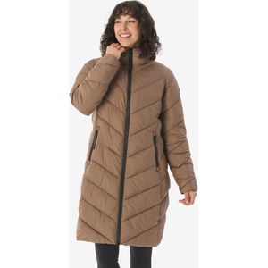 Gewatteerde lange jas anita beige