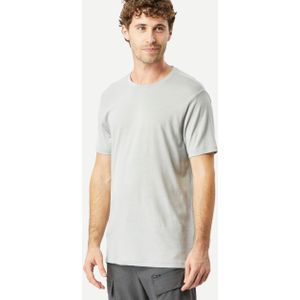 Merino t-shirt voor backpacken heren travel 500 grijs