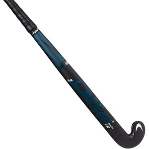 Hockeystick voor kinderen compotec 3d c50 lb zwart en turquoise