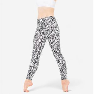 Legging met hoge taille voor moderne dans meisjes ultrawit