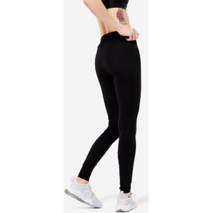 Fitnesslegging voor dames nauwsluitend diepzwart