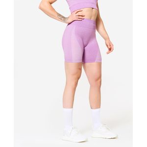 Naadloze fitnesshort met hoge taille roze