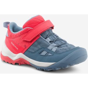 Wandelschoenen met klittenband voor kinderen crossrock roze blauw maat 24 tot 34