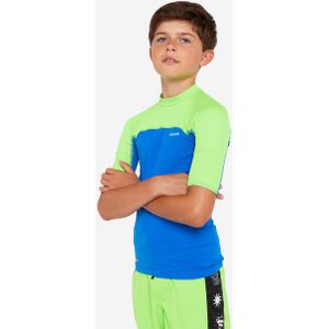 Uv-werende rashguard met korte mouwen voor jongens 500