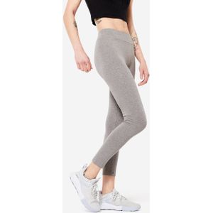 Fitness legging voor dames fit+ 500 7/8-lengte gemêleerd grijs