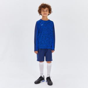 Voetbalshirt kind met lange mouwen viralto letters blauw