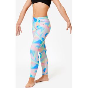 Turnlegging meisjes hoge taille witte print/meerkleurig