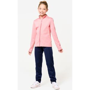 Trainingspak voor kinderen gym'y synthetisch ademend roze met marineblauwe broek