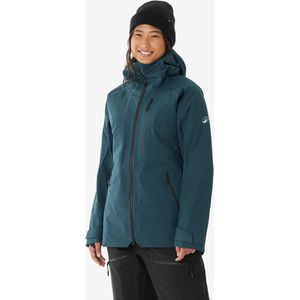 Warme en ademende ski- en snowboardjas voor dames fr500 groen