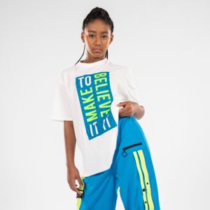 Oversized t-shirt voor modern jazz sabrina lonis meisjes wit