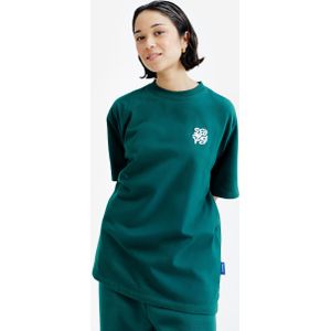 T-shirt relax met print elementals groen